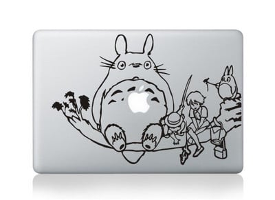 YCSTICKER Dizajn F Príslušenstvo k notebookom Čierne vinylové transferové nálepky Oracal Samolepky Skin pre MacBook AIR RETINA 11 12 13 15