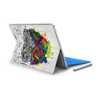 Έγχρωμες επιφάνειες Laptop Εγκεφάλου για Microsoft Surface Pro 4 Pro 5 Πίσω κάλυμμα Αυτοκόλλητα PVC κατά της σκόνης για Surface Pro 6 Shell Decal