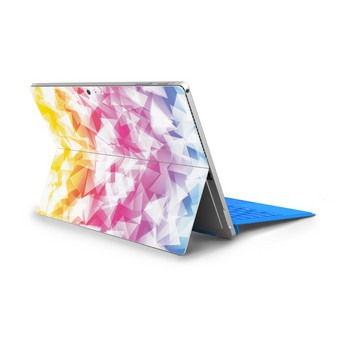Επεξεργασίες φορητών υπολογιστών για Microsoft Surface Pro 7 4 Pro 5 Πολύχρωμο πίσω κάλυμμα κατά της σκόνης Αυτοκόλλητα αυτοκόλλητων βινυλίου από PVC για Surface Pro 6
