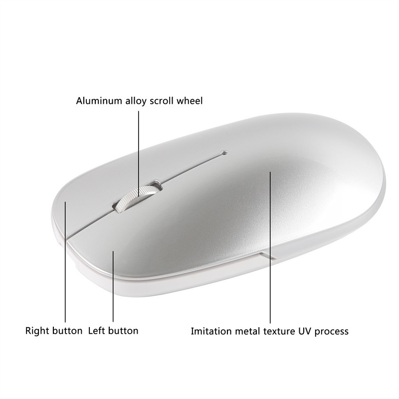 5.0 Bluetooth bežični miš punjivi ergonomski tihi mause USB optički uredski miševi za PC prijenosno računalo Tablet računalo Xiaomi