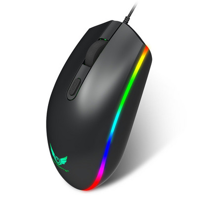 ZERODATE S900 RGB pozadinsko osvjetljenje USB žičani gaming miš, podesivi 1600 DPI raznobojni pozadinsko osvjetljenje stolnog prijenosnog miša za kućni ured