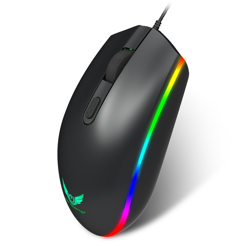 ZERODATE S900 RGB pozadinsko osvjetljenje USB žičani gaming miš, podesivi 1600 DPI raznobojni pozadinsko osvjetljenje stolnog prijenosnog miša za kućni ured