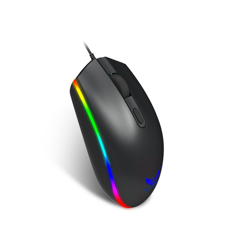 ZERODATE S900 RGB pozadinsko osvjetljenje USB žičani gaming miš, podesivi 1600 DPI raznobojni pozadinsko osvjetljenje stolnog prijenosnog miša za kućni ured