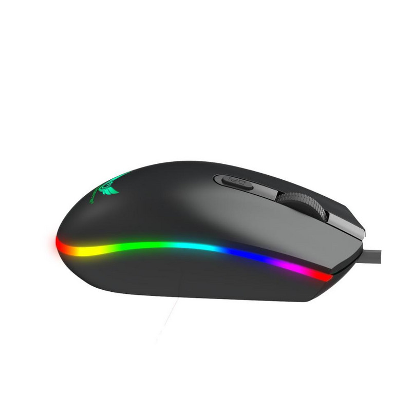 ZERODATE S900 RGB pozadinsko osvjetljenje USB žičani gaming miš, podesivi 1600 DPI raznobojni pozadinsko osvjetljenje stolnog prijenosnog miša za kućni ured
