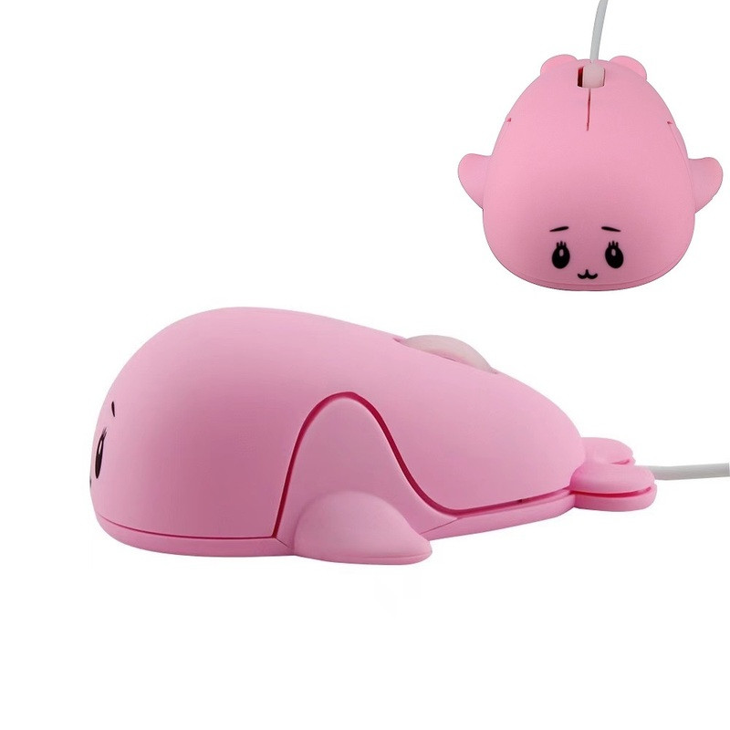Cute Dolphin Image Cartoon Mouse Kawaii Mouse Gaming Αξεσουάρ Ενσύρματο ποντίκι Αξεσουάρ φορητού υπολογιστή Εργονομικό ενσύρματο ποντίκι gaming