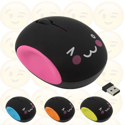 Aranyos vezeték nélküli egér, újratölthető 3D rajzfilm, csendes játékos, ergonómikus Mause Kawaii USB optikai egerek számítógéphez laptophoz, gyerekeknek ajándék