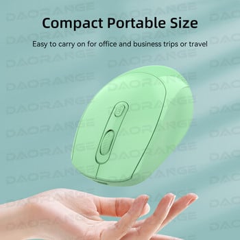 Безшумна безжична мишка за Macbook Bluetooth-съвместима акумулаторна мишка за компютър, лаптоп, таблет, работеща игрална мишка