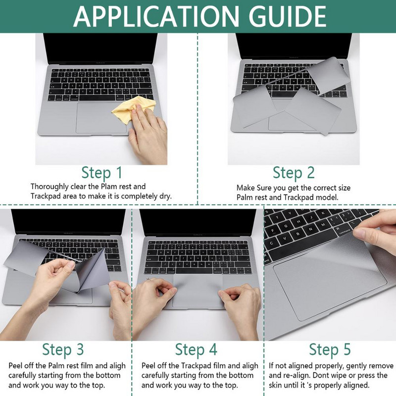 Za Palm+Touch Pad Naljepnica & Trackpad Protector Skin za MacBook Air Pro Retina 13 14 15 16 inča Touch Bar 2020 A2289 A2338 M1