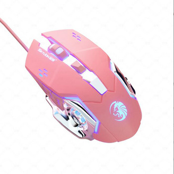 Silent Mute Mice Ενσύρματο μεταλλικό RGB Light Mechanical Gaming Mouse για φορητό υπολογιστή υπολογιστή