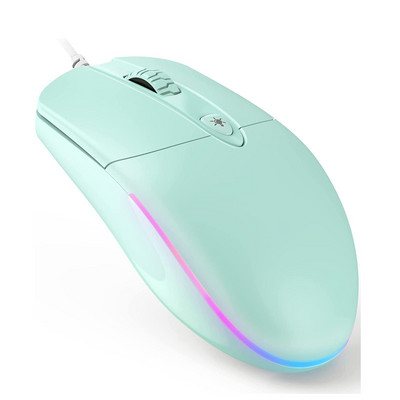 Jelly Comb Laidinė USB pelė RGB apšviesta žaidimų pelė, skirta asmeniniam kompiuteriui nešiojamam kompiuteriui Windows stalinis kompiuteris1600 DPI vynas raudonas juodas baltas