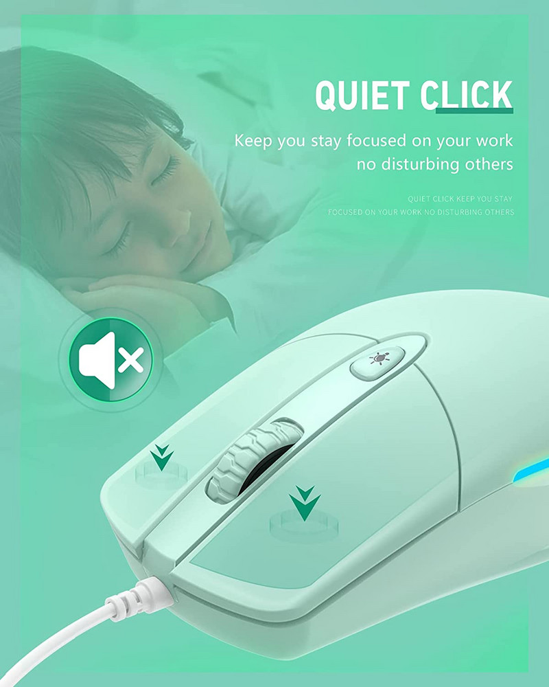 Jelly Comb Žičani USB miš RGB Gaming miševi s pozadinskim osvjetljenjem za PC Računalo Prijenosno računalo Windows Desktop 1600 DPI Vino Crveno Crno Bijelo