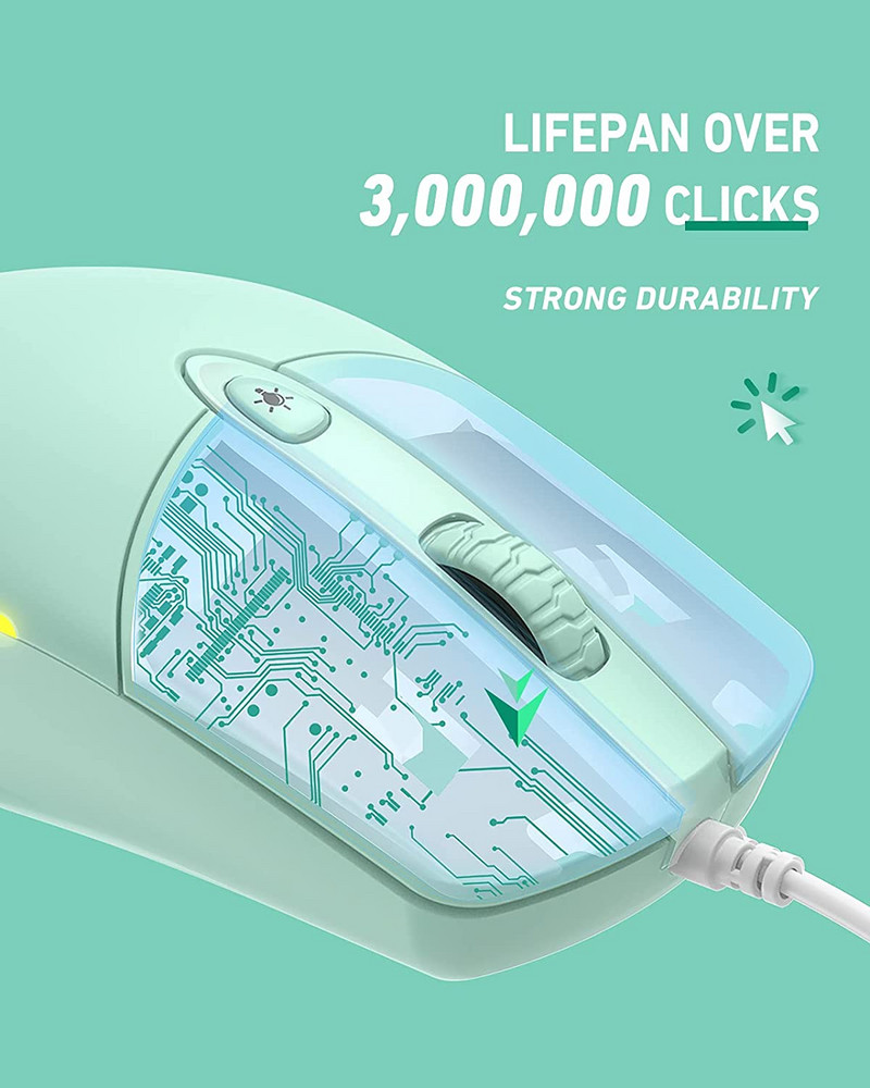 Jelly Comb Žičani USB miš RGB Gaming miševi s pozadinskim osvjetljenjem za PC Računalo Prijenosno računalo Windows Desktop 1600 DPI Vino Crveno Crno Bijelo