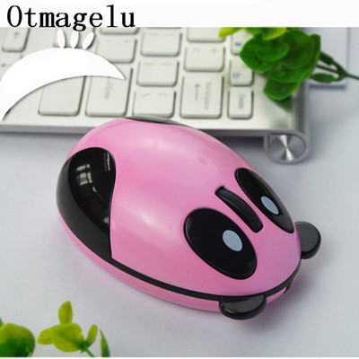 Mini Mute USB optikai vezeték nélküli egér 2.4G vevő aranyos panda egér ergonómikus egerek 1600DPI számítógépes PC laptop asztali egerek