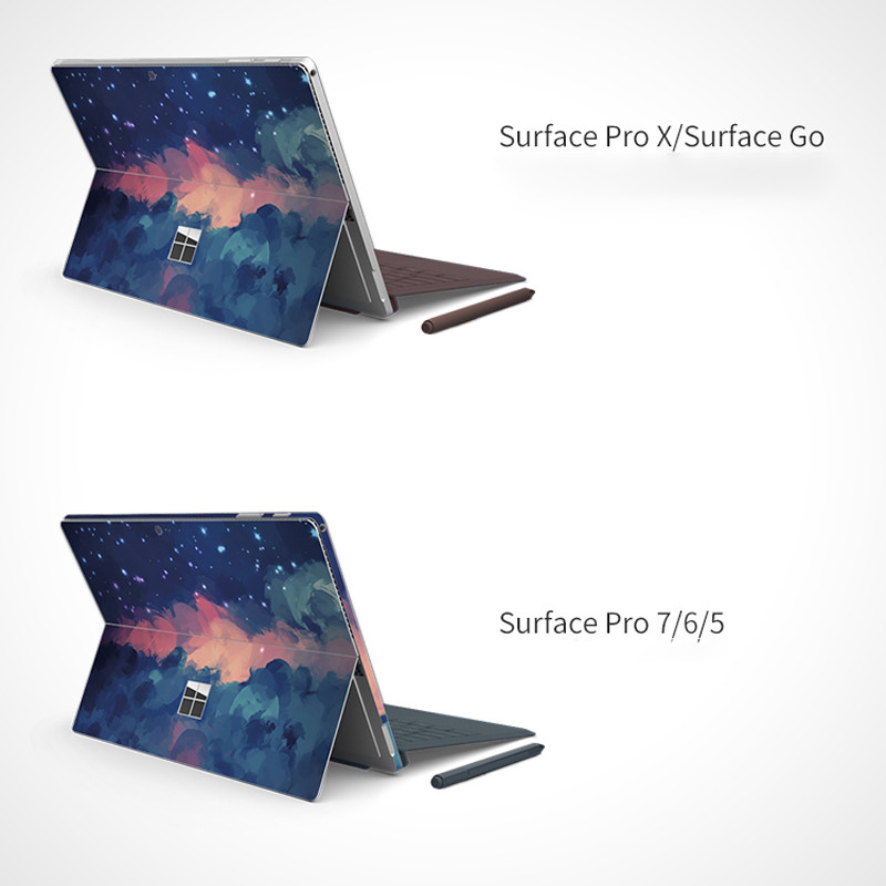 Šarena vinilna naljepnica za Microsoft Surface X Pro 7 4/5/6 Pro 3 8 Surface 3 stražnja maska naljepnica za tijelo, zaštitnik za kožu bez mjehurića