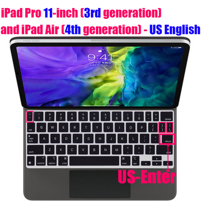 Za iPad Pro 12.9 Pro 11 Tipkovnica Magic 10.5 Air 4 3 7 8 2020 Smart Case Folio Black Clear Film Skin Silicon Protector TPU