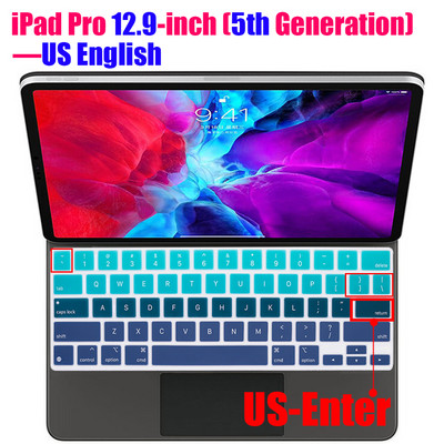 Za iPad Pro 12.9 Pro 11 Tipkovnica Magic 10.5 Air 4 3 7 8 2020 Smart Case Folio Black Clear Film Skin Silicon Protector TPU