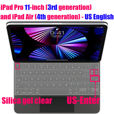 Za iPad Pro 12.9 Pro 11 Tipkovnica Magic 10.5 Air 4 3 7 8 2020 Smart Case Folio Black Clear Film Skin Silicon Protector TPU