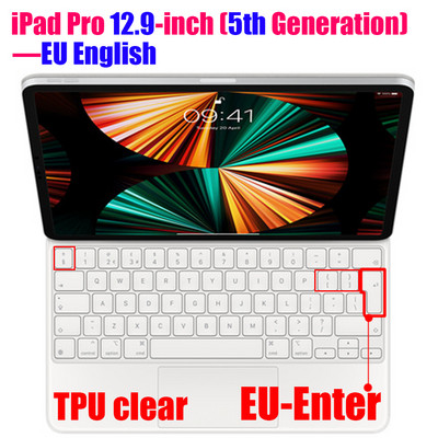 Za iPad Pro 12.9 Pro 11 Tipkovnica Magic 10.5 Air 4 3 7 8 2020 Smart Case Folio Black Clear Film Skin Silicon Protector TPU