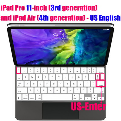 Za iPad Pro 12.9 Pro 11 Tipkovnica Magic 10.5 Air 4 3 7 8 2020 Smart Case Folio Black Clear Film Skin Silicon Protector TPU