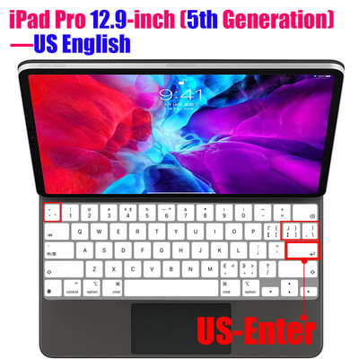 Za iPad Pro 12.9 Pro 11 Tipkovnica Magic 10.5 Air 4 3 7 8 2020 Smart Case Folio Black Clear Film Skin Silicon Protector TPU