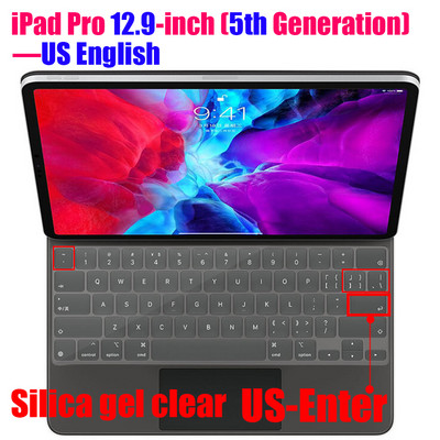 Za iPad Pro 12.9 Pro 11 Tipkovnica Magic 10.5 Air 4 3 7 8 2020 Smart Case Folio Black Clear Film Skin Silicon Protector TPU