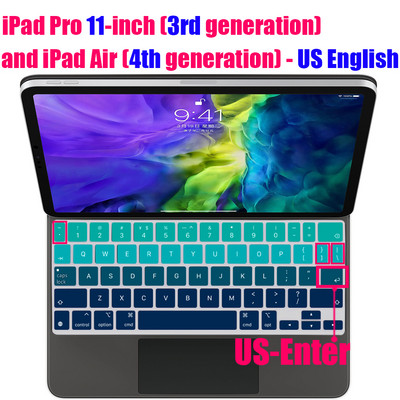 Za iPad Pro 12.9 Pro 11 Tipkovnica Magic 10.5 Air 4 3 7 8 2020 Smart Case Folio Black Clear Film Skin Silicon Protector TPU