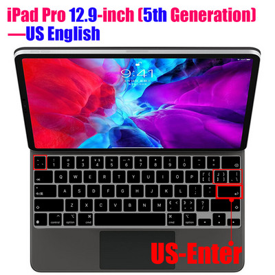 Za iPad Pro 12.9 Pro 11 Tipkovnica Magic 10.5 Air 4 3 7 8 2020 Smart Case Folio Black Clear Film Skin Silicon Protector TPU