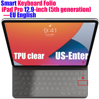 Za iPad Pro 12.9 Pro 11 Tipkovnica Magic 10.5 Air 4 3 7 8 2020 Smart Case Folio Black Clear Film Skin Silicon Protector TPU