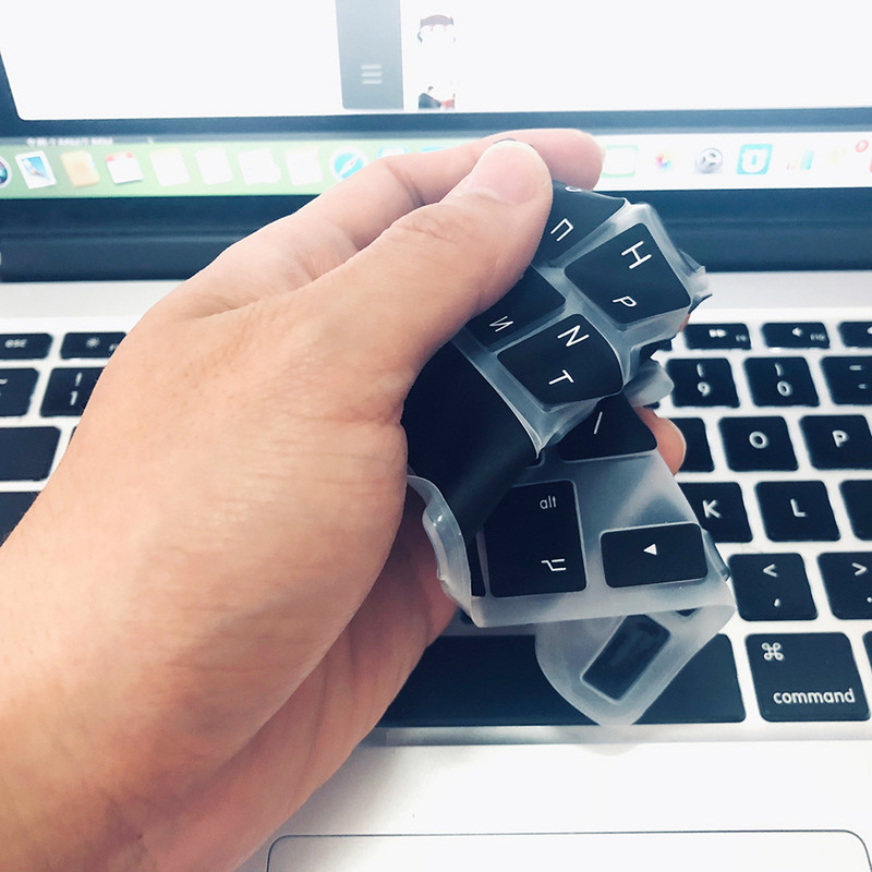 Poklopac tipkovnice EU US Ruski jezik Tipkovnica Skin za Macbook Air13 A1466 Pro13/15 A1502A1398 Silikonska folija za zaštitu tipkovnice