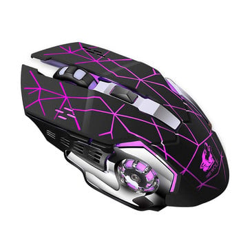 Мишка за компютърни игри GUIGSI LED Light Adjustable DPI 2.4GHz 6 Buttons PC Laptop Gaming Wireless Mouse