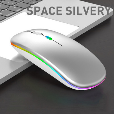 Visokokvalitetni bežični miš s LED pozadinskim osvjetljenjem 2.4G punjivi gaming miš za prijenosna računala igrače Tihi miš prijenosno računalo USB punjenje