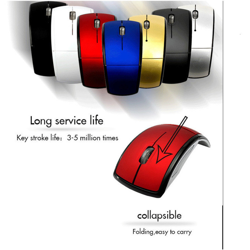 Preklopni bežični miš 2.4G optički miš USB prijemnik super tanki računalni miš za prijenosno računalo stolno računalo ured yw#