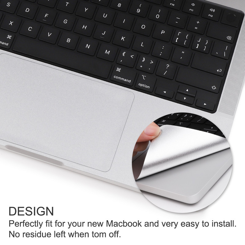 skirtas MacBook Pro 14 colių 2021 M1 A2442 Palms Guard atramos dangtelio riešo ir jutiklinio skydelio apsauginis lipdukas, skirtas Mac Pro 16 colių M1 A2485