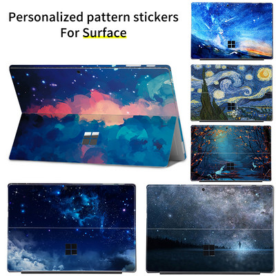 Стикер за Microsoft Surface Pro 9/8/7/6/5/4/3 Цветен печат Pattern Vinyl за Pro X Go 2 Cover Body Decal Skin Protector