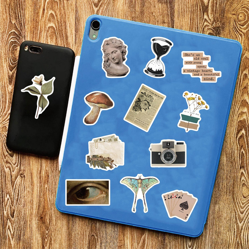 50 komada crtanih retro Vsco naljepnica Estetski Ins naljepnica DIY Laptop Računalo Prtljaga Telefon Gitara Auto Naljepnica za Macbook/HP/Acer
