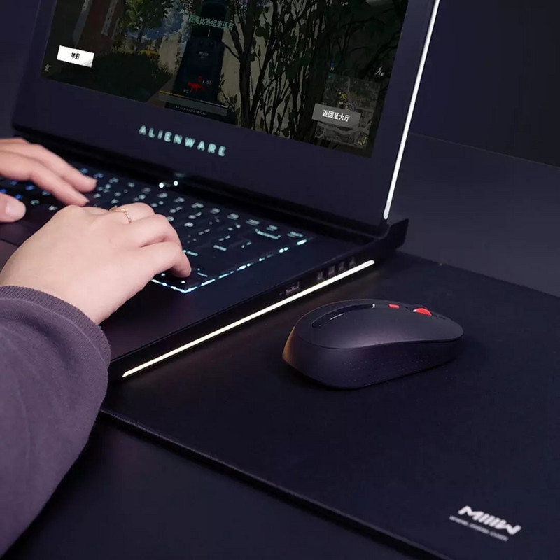 Youpin Miiiw belaidė nutildymo pelė 1000DPI nutildymo mygtukas 2.4GHz belaidis imtuvas Tyli pelė žaidimų pelė nešiojamajam kompiuteriui biuro mikrofonui