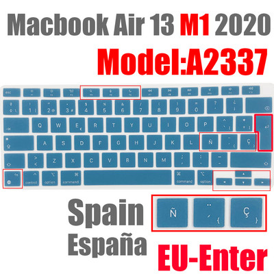 Poklopac za tipkovnicu prijenosnog računala za Macbook Air 13 M1 2020 Silikonski zaštitnik za englesku tipkovnicu Skin za Macbook Air13.3 A2337 A2179