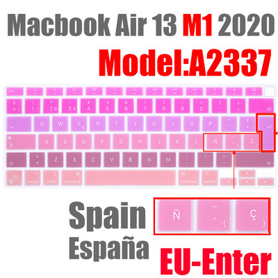 Poklopac za tipkovnicu prijenosnog računala za Macbook Air 13 M1 2020 Silikonski zaštitnik za englesku tipkovnicu Skin za Macbook Air13.3 A2337 A2179