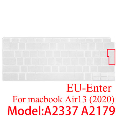 Poklopac za tipkovnicu prijenosnog računala za Macbook Air 13 M1 2020 Silikonski zaštitnik za englesku tipkovnicu Skin za Macbook Air13.3 A2337 A2179