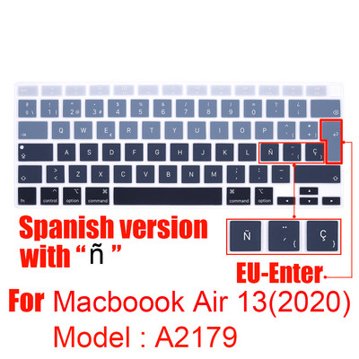 Poklopac za tipkovnicu prijenosnog računala za Macbook Air 13 M1 2020 Silikonski zaštitnik za englesku tipkovnicu Skin za Macbook Air13.3 A2337 A2179