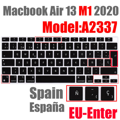 Poklopac za tipkovnicu prijenosnog računala za Macbook Air 13 M1 2020 Silikonski zaštitnik za englesku tipkovnicu Skin za Macbook Air13.3 A2337 A2179