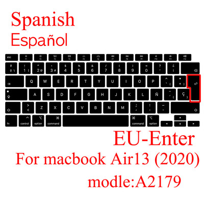 Poklopac za tipkovnicu prijenosnog računala za Macbook Air 13 M1 2020 Silikonski zaštitnik za englesku tipkovnicu Skin za Macbook Air13.3 A2337 A2179