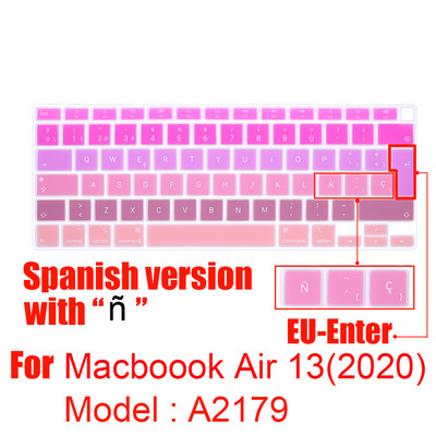 Poklopac za tipkovnicu prijenosnog računala za Macbook Air 13 M1 2020 Silikonski zaštitnik za englesku tipkovnicu Skin za Macbook Air13.3 A2337 A2179