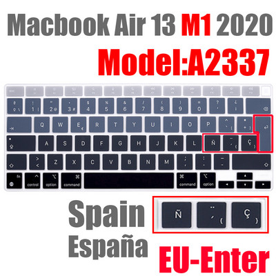 Poklopac za tipkovnicu prijenosnog računala za Macbook Air 13 M1 2020 Silikonski zaštitnik za englesku tipkovnicu Skin za Macbook Air13.3 A2337 A2179