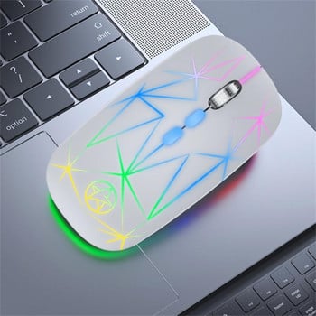 RYRA RGB Pc Gamer Wireless Bluetooth Silent Mouse For MacBook Tablet Computer Laptop PC Mice Rechargeable 2.4G Wireless Mouse