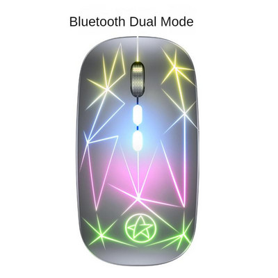 RYRA RGB Pc Gamer Ασύρματο Bluetooth αθόρυβο ποντίκι για υπολογιστή MacBook Tablet Υπολογιστή φορητό υπολογιστή Ποντίκια Επαναφορτιζόμενα 2.4G ασύρματο ποντίκι