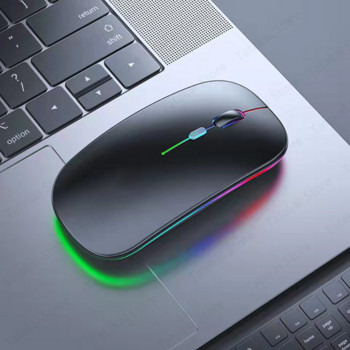 Безжична мишка с подсветка RGB Акумулаторна Bluetooth-съвместима мишка за iPad 10 Android IOS Tablet PC Windows Лаптоп Raton