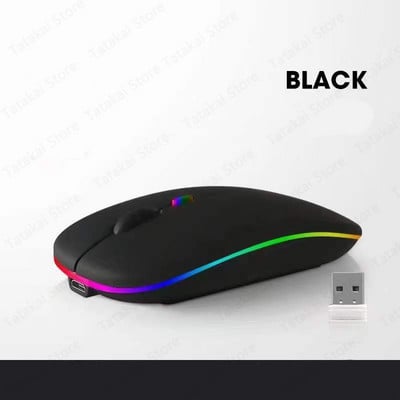 Mouse fără fir cu iluminare din spate Mouse reîncărcabil RGB compatibil Bluetooth pentru iPad 10 Android IOS Tablet PC Windows Laptop Raton