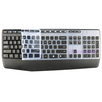 MK345 Husă pentru tastatură pentru Logitech K345 MK345 pentru Logi Carcasă de protecție din silicon Negru Transparent Roz