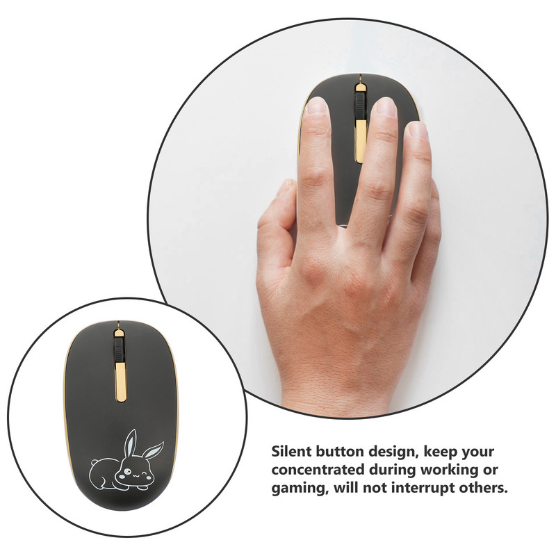 Vezeték nélküli egérrel működő hordozható praktikus laptop vezeték nélküli egér optikai egerek csendes vezeték nélküli egér